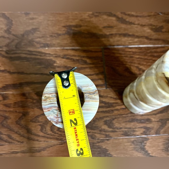 Candle Holders Set of 2 Decorative Onyx hand caved Multicolour - Picture 13 of 13